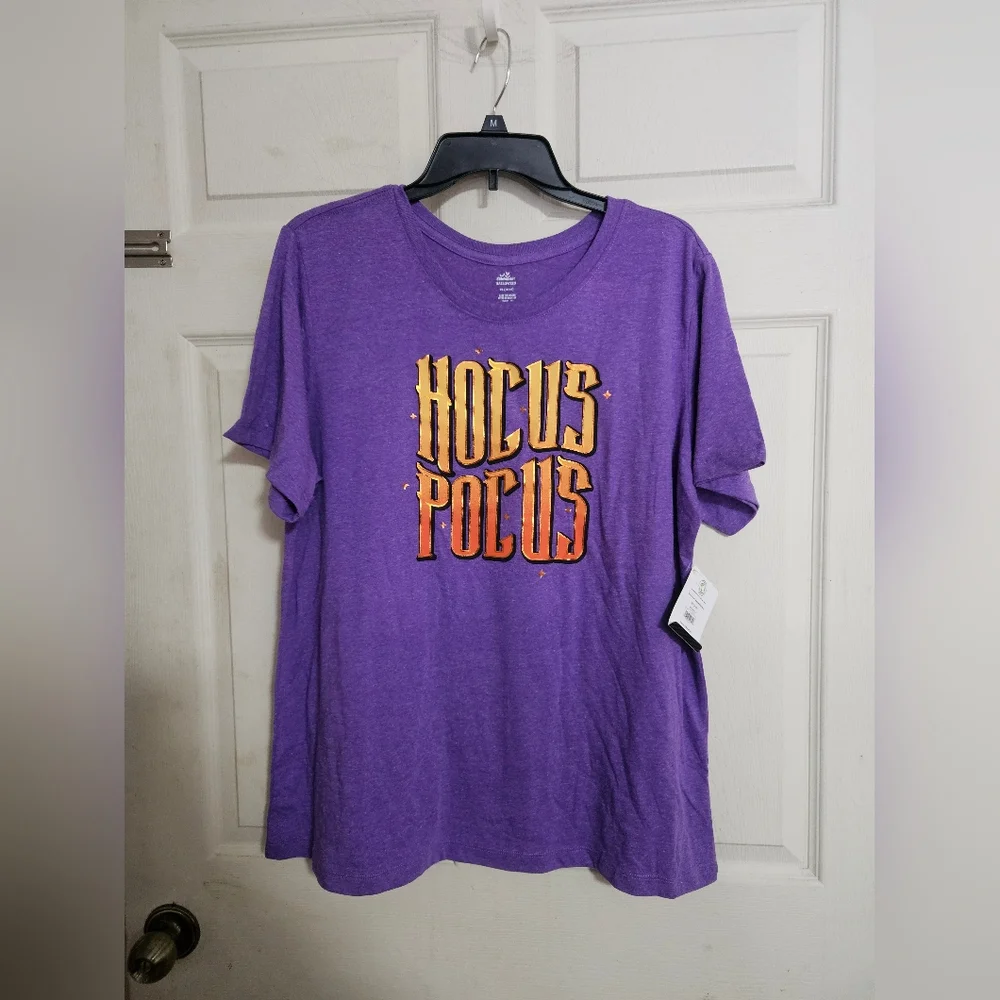 WAY TO CELEBRATE PURPLE HALLOWEEN HOCUS POCUS TEE: NEW WITH TAGS: SIZE XL